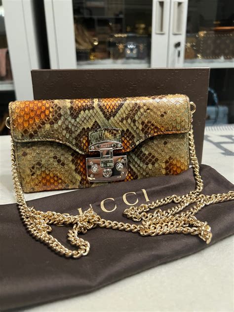 gucci python wallet yellow|RARE Authentic Gucci Yellow python leather zippy wallet with.